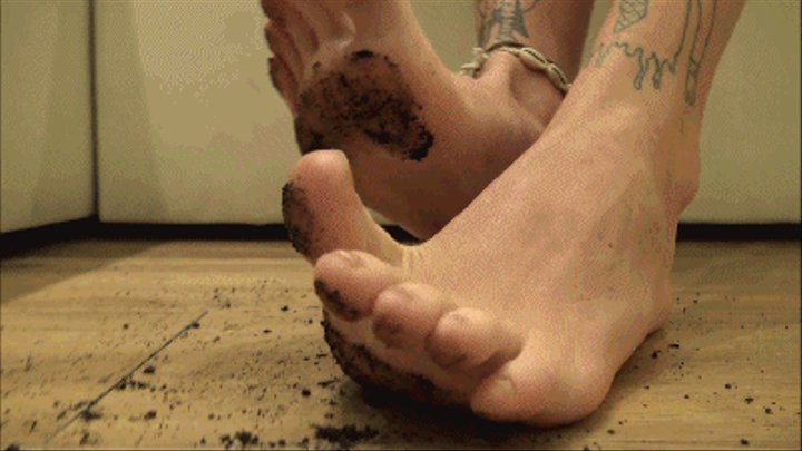 ELECTRA - You must learn to lick my feet clean properly - EXTREME dirty feet licking (MUD and ASH) - Final with SOAP ON TONGUE (For mobile devices)