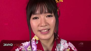 Chiharu's Sensual Japanese Blowjob Leads to Hot Kimono Sex with Two Guys