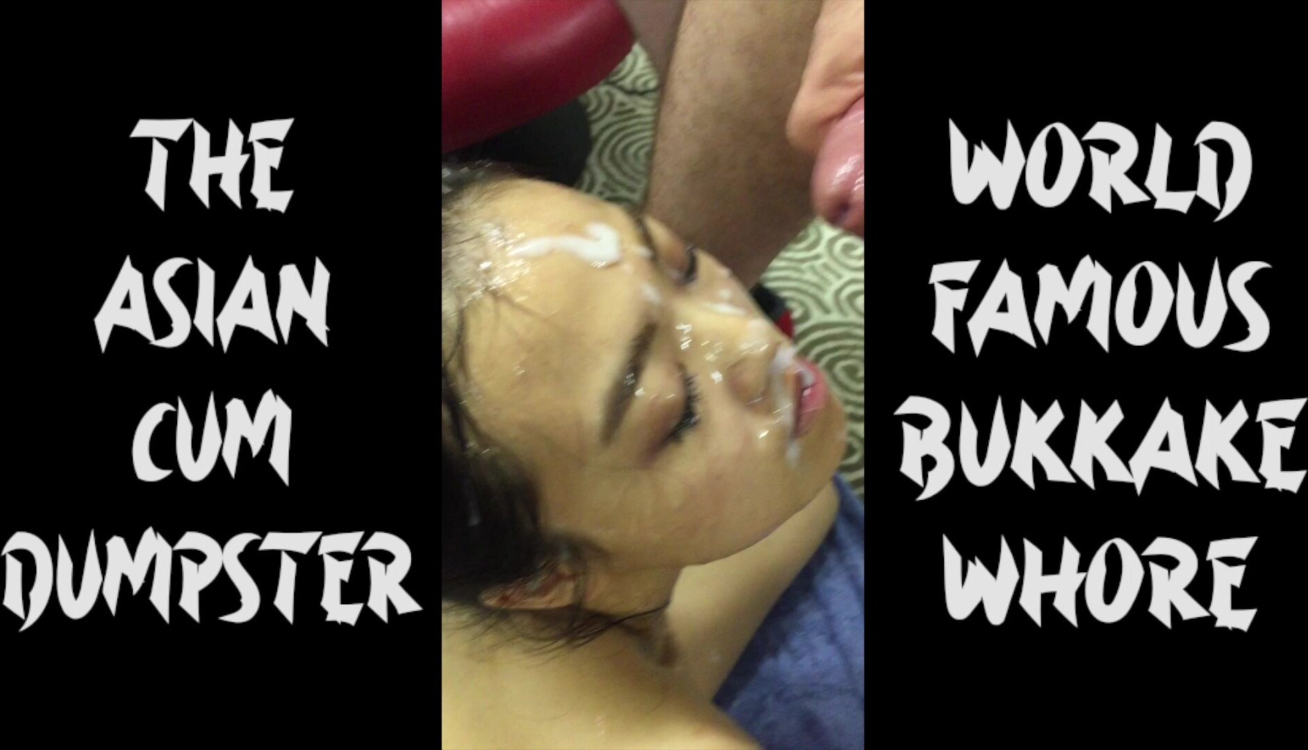 The Asian Cumdumpster - Degrading Facial for World Famous Bukkake Whore pic pic